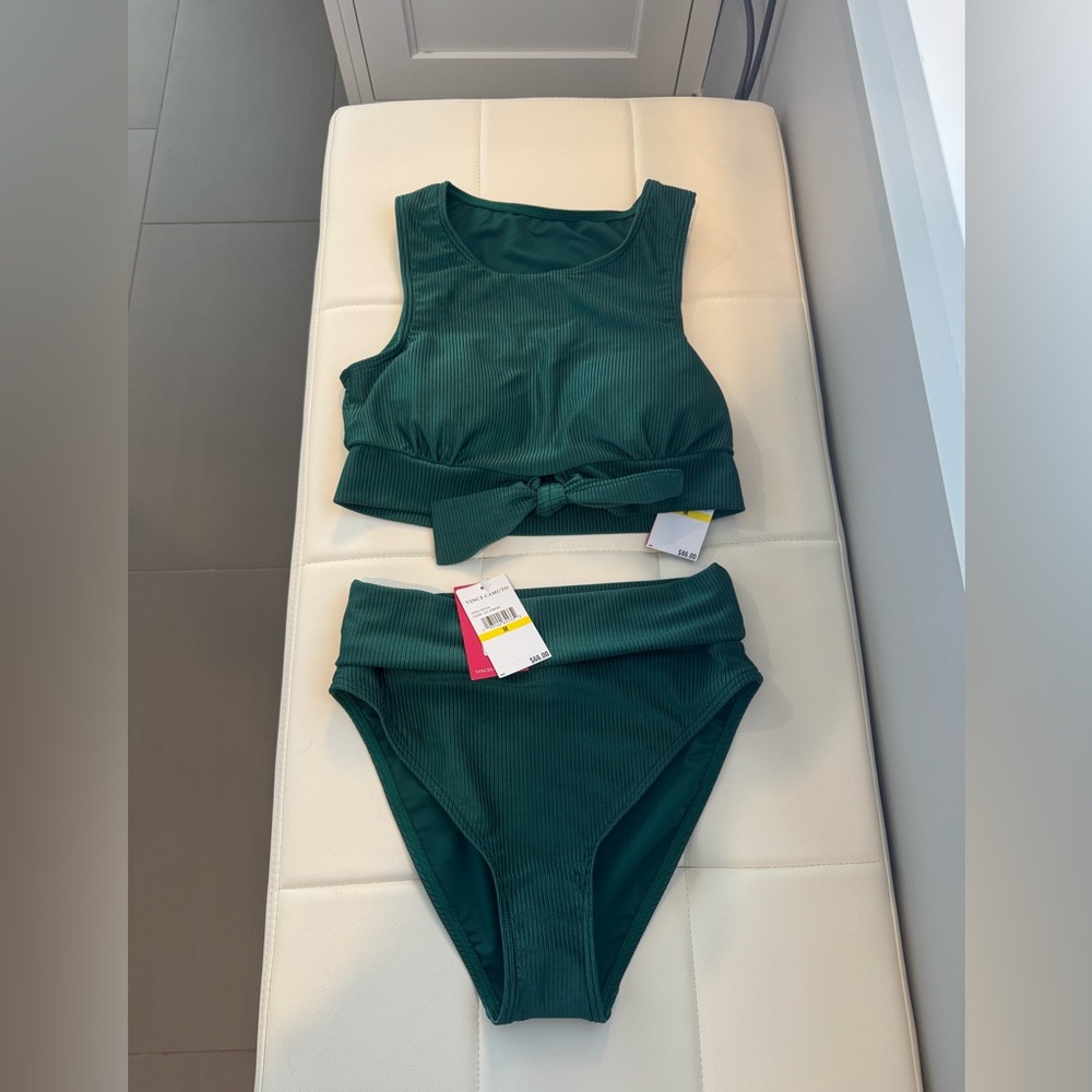 Green Ribbed Bikini Set - Picture 7 of 12